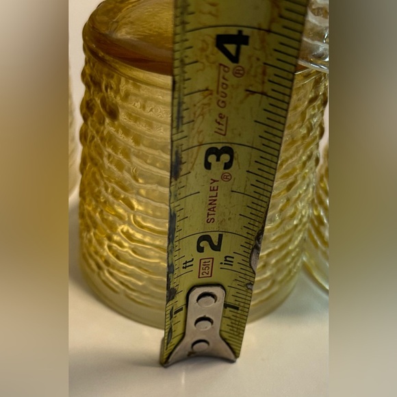 Vintage Anchor Hocking Gold Highball Tumbler 4 Piece Set With 3 Juice Glasses - Picture 10 of 10